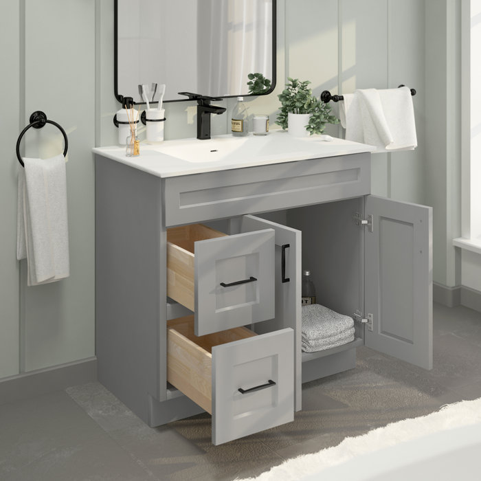 Vanity Atelier 36'' Bathroom Vanity Sink Base with Drawers Cabinet in ...